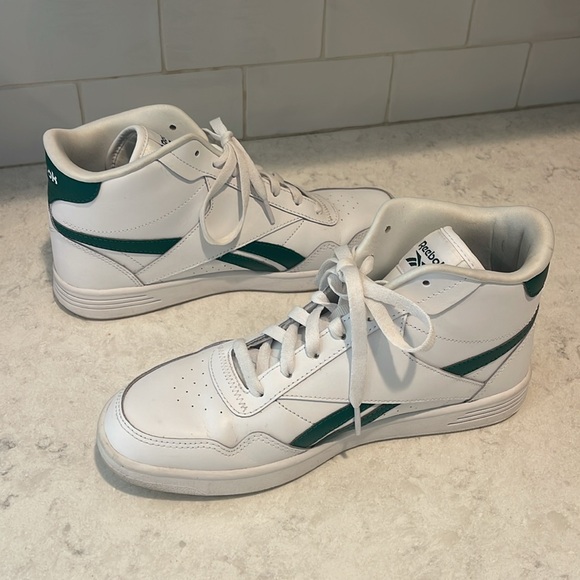 Reebok Women’s Club High Top Sneakers White with Green, size 10 - Picture 6 of 10